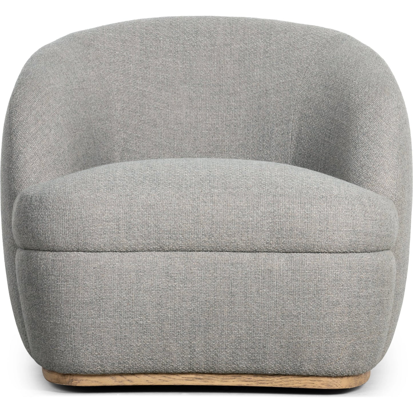 002 SI-1980652 | Additional Silo | Sandie Swivel Chair by Four Hands in gibson silver and tawny oak. Made from 97% polyester, 3% acrylic, solid oak, poplar plywood in a modern style.