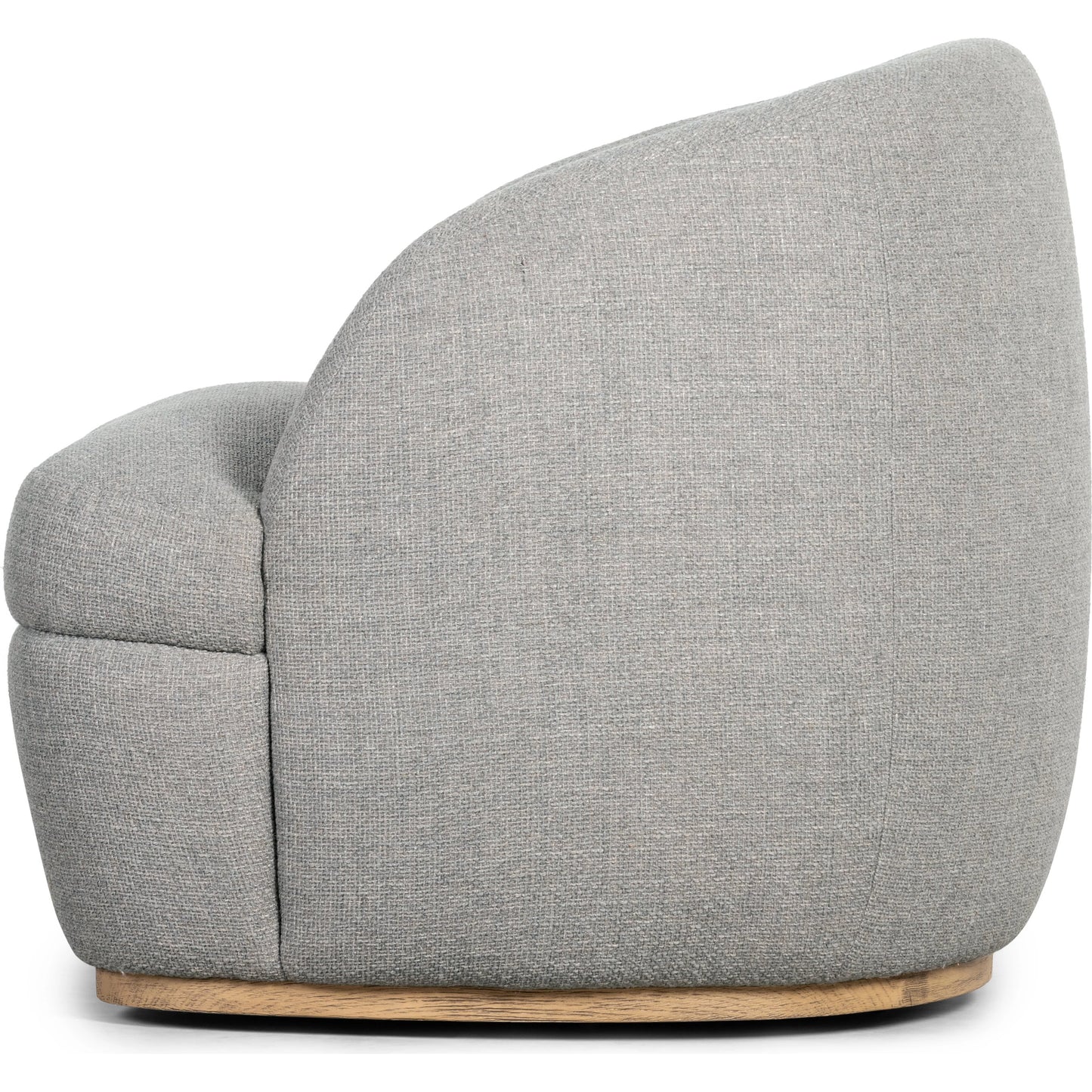 003 SI-1980652 | Additional Silo | Sandie Swivel Chair by Four Hands in gibson silver and tawny oak. Made from 97% polyester, 3% acrylic, solid oak, poplar plywood in a modern style.