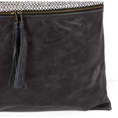 Leather and Linen Pillow by Four Hands in thames cream, sonoma butterscotch and butterscotch. Made from top grain leather, 66% polyester, 19% acrylic, 15% flax, linen in a eclectic & global style.