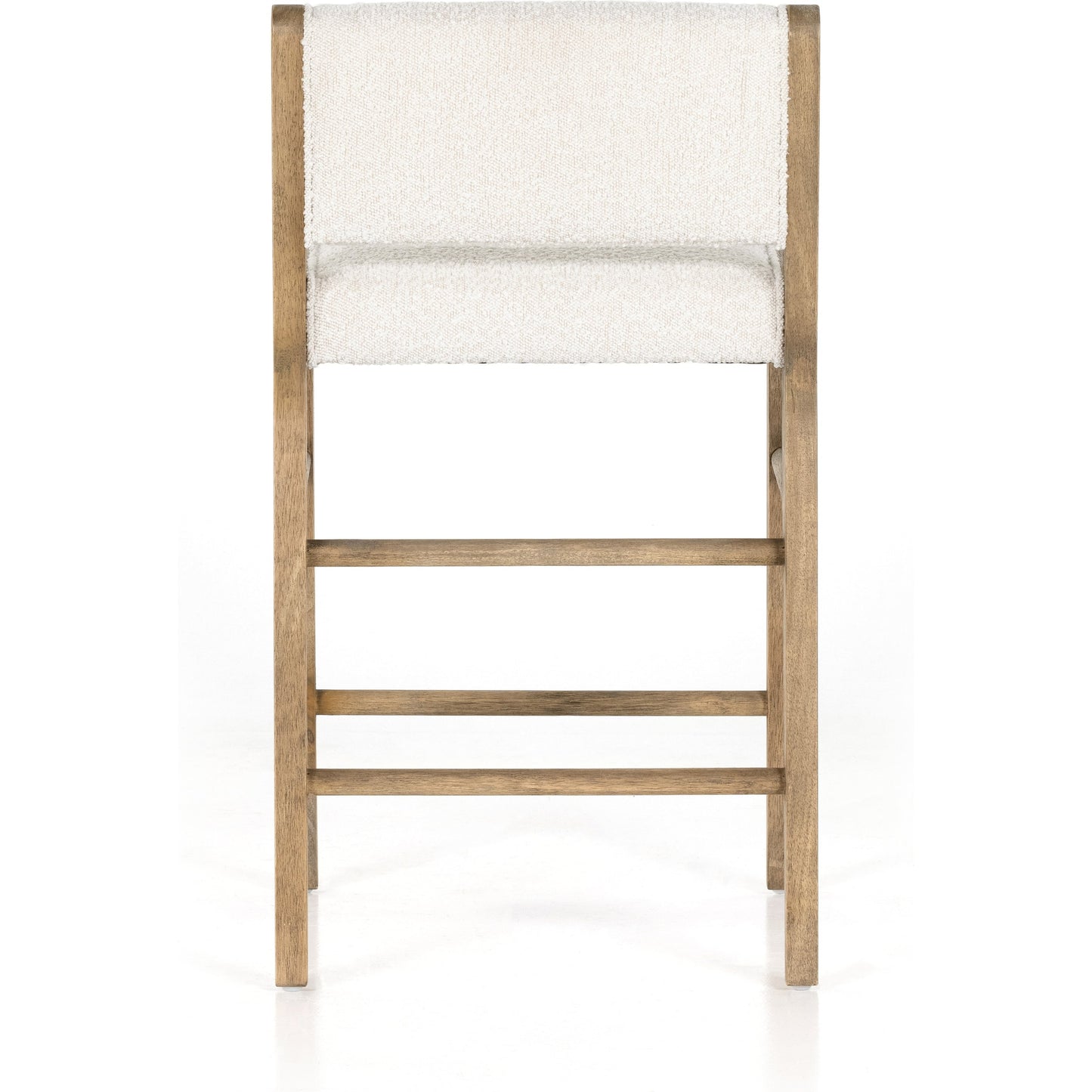 009 SI-1798871 | Additional Silo | Charon Counter Stool by Four Hands in knoll natural and weathered drift. Made from 95% polyester, 5% acrylic, solid parawood, 100% polyester in a transitional style.