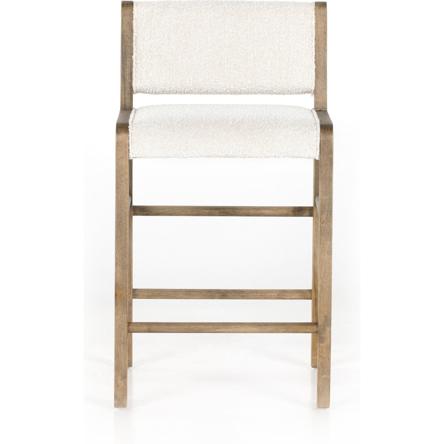 005 SI-1798871 | Additional Silo | Charon Counter Stool by Four Hands in knoll natural and weathered drift. Made from 95% polyester, 5% acrylic, solid parawood, 100% polyester in a transitional style.