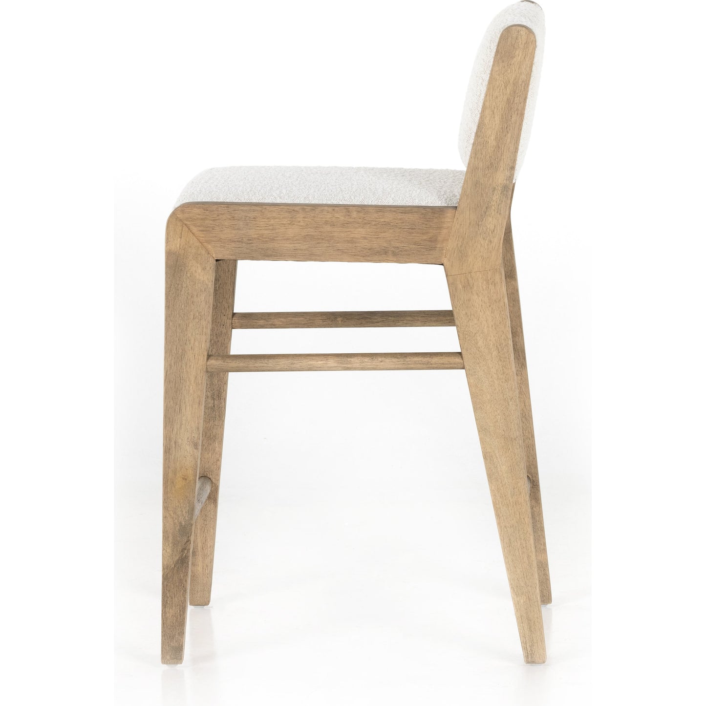 007 SI-1798871 | Additional Silo | Charon Counter Stool by Four Hands in knoll natural and weathered drift. Made from 95% polyester, 5% acrylic, solid parawood, 100% polyester in a transitional style.