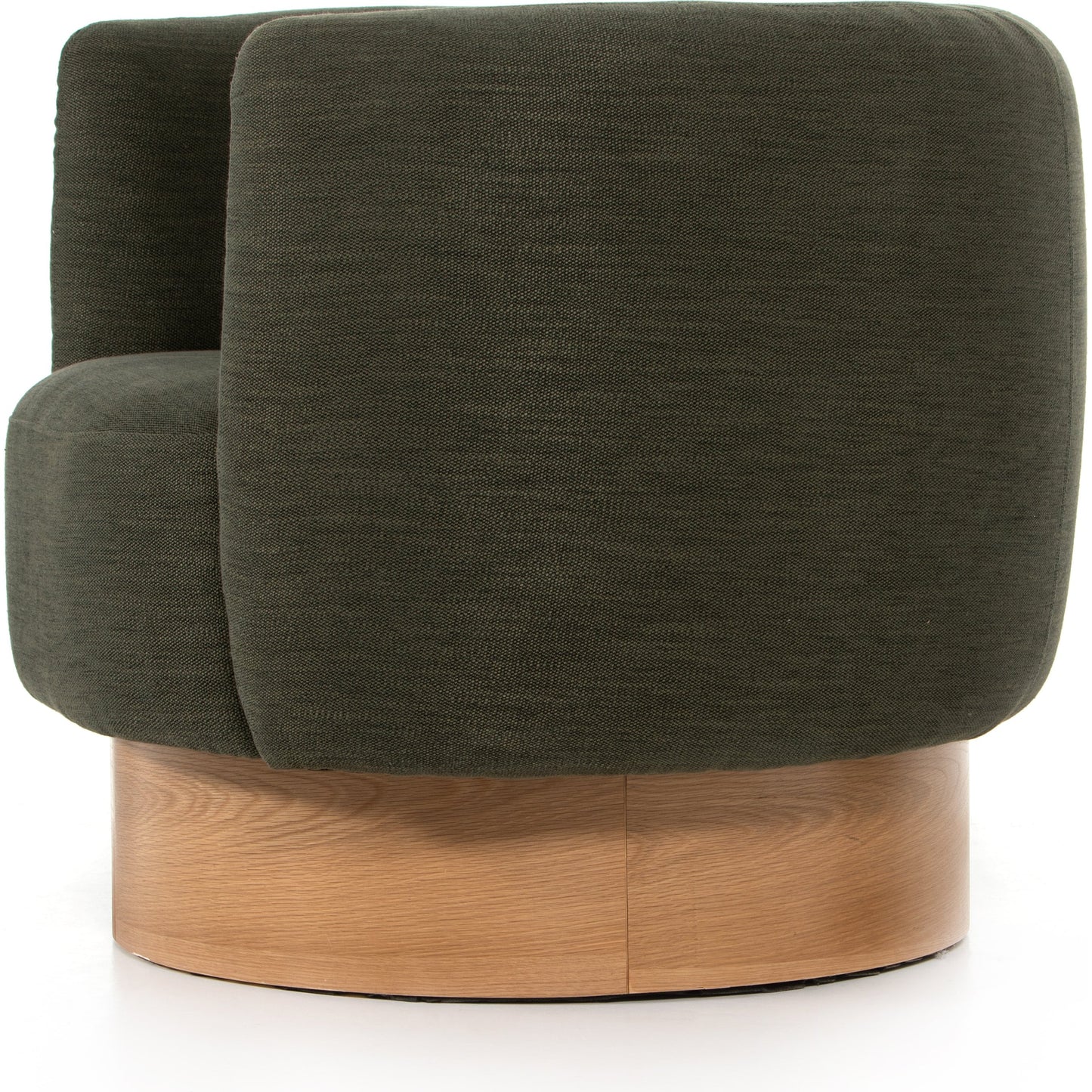 002 SI-1798986 | Additional Silo | Calista Swivel Chair by Four Hands in atlantis moss. Made from 90% polyester, 10% viscose (rayon), oak veneer, rubberwood plywood in a modern style.