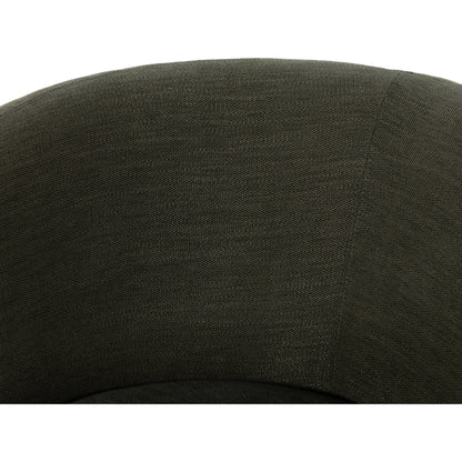 Calista Swivel Chair by Four Hands in atlantis moss. Made from 90% polyester, 10% viscose (rayon), oak veneer, rubberwood plywood in a modern style.