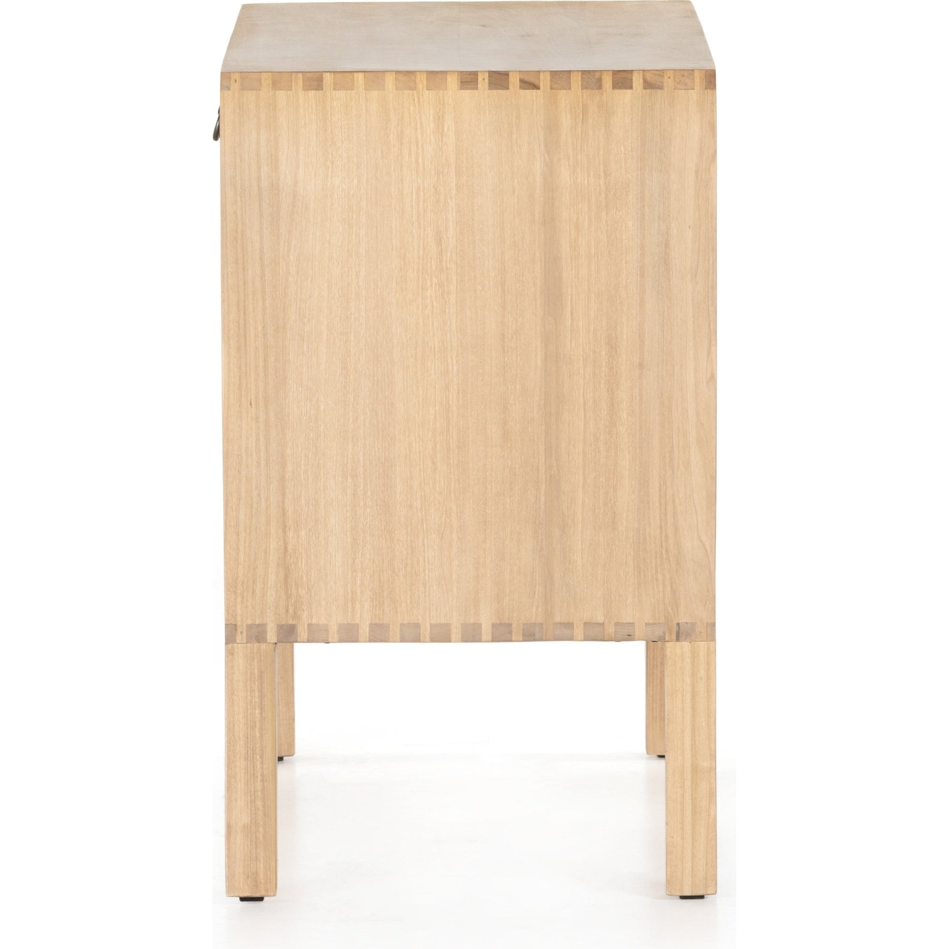 Isador Bar Cabinet by Four Hands in black wash poplar, natural iron, black leather and black wash poplar. Made from solid poplar, top grain leather in a modern style.