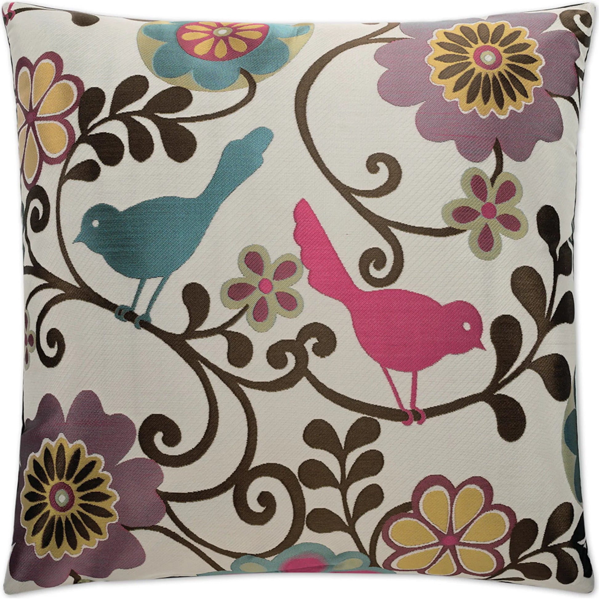 Lark Pillow by DV Kap Home in purple, multi. Made from 93% polyester, 7% nylon in a eclectic & global style.