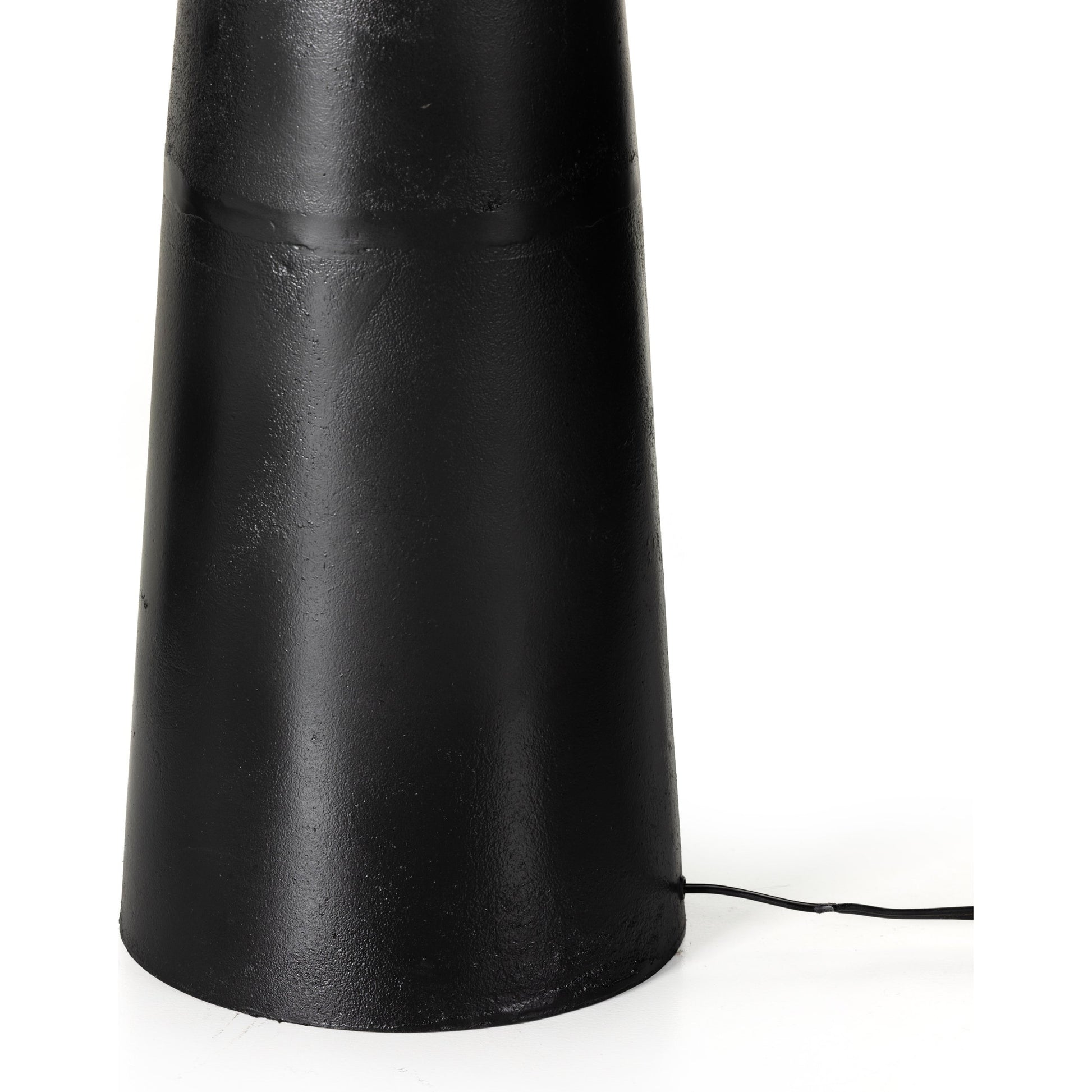 Innes Floor Lamp by Four Hands in matte black. Made from aluminum, 100% cotton in a modern style.