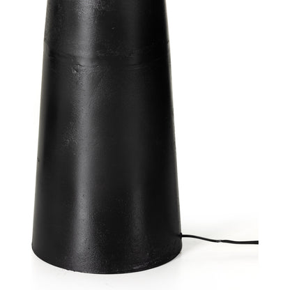 Innes Floor Lamp by Four Hands in matte black. Made from aluminum, 100% cotton in a modern style.