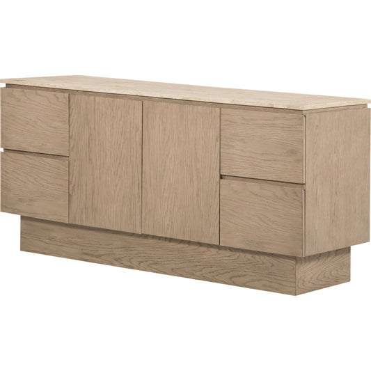 Jaylen Sideboard by Four Hands in yucca oak. Made from oak veneer in a cottage & farmhouse style.