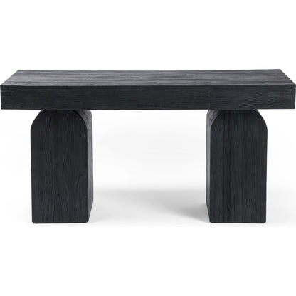 Keane Desk by Four Hands in reclaimed natural elm. Made from solid reclaimed elm, solid nettlewood in a modern style.