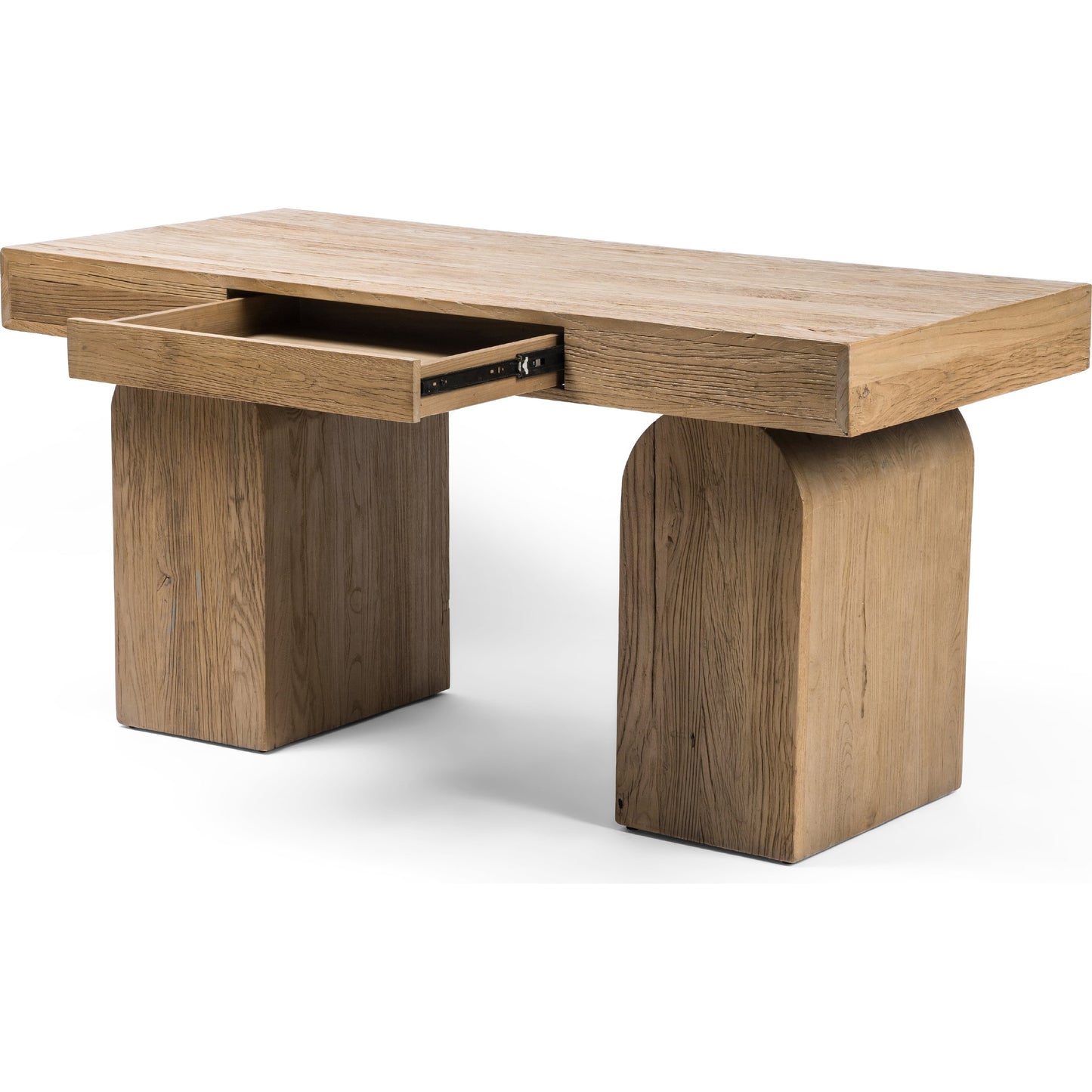009 SI-1798974 | Additional Silo | Keane Desk by Four Hands in reclaimed natural elm. Made from solid reclaimed elm, solid nettlewood in a modern style.