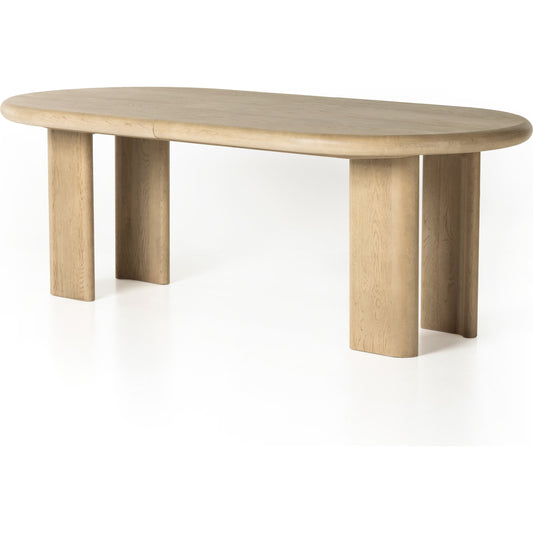 Jaylen Extension Dining Table by Four Hands. Made from oak veneer, solid oak in a modern style.