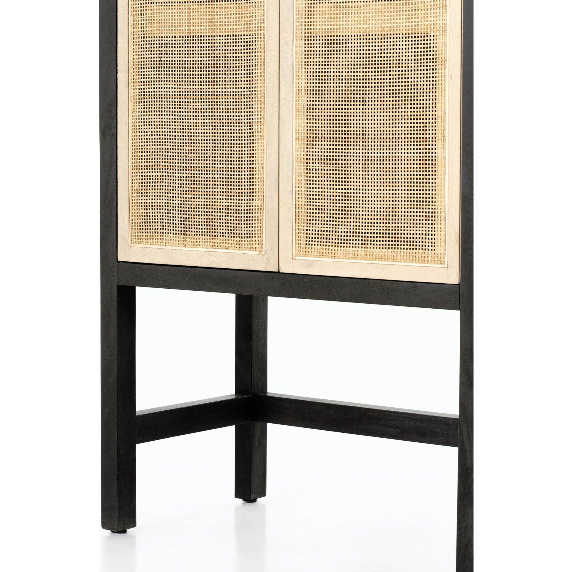 Caprice Narrow Cabinet by Four Hands. Made from cane, solid mango in a cottage & farmhouse style.