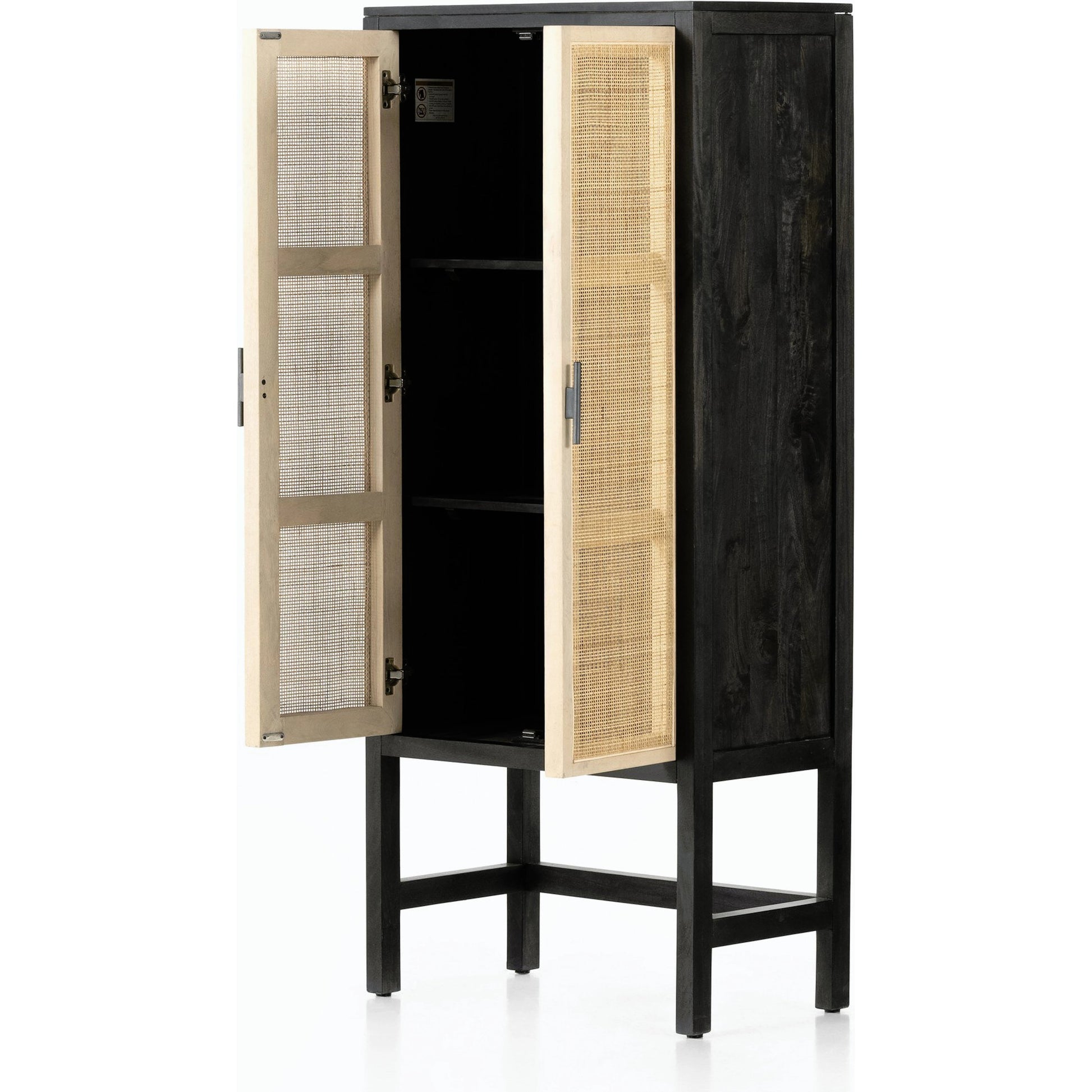 Caprice Narrow Cabinet by Four Hands. Made from cane, solid mango in a cottage & farmhouse style.