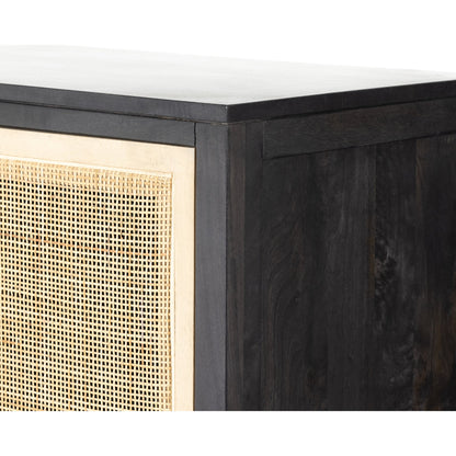 Caprice Narrow Cabinet by Four Hands. Made from cane, solid mango in a cottage & farmhouse style.