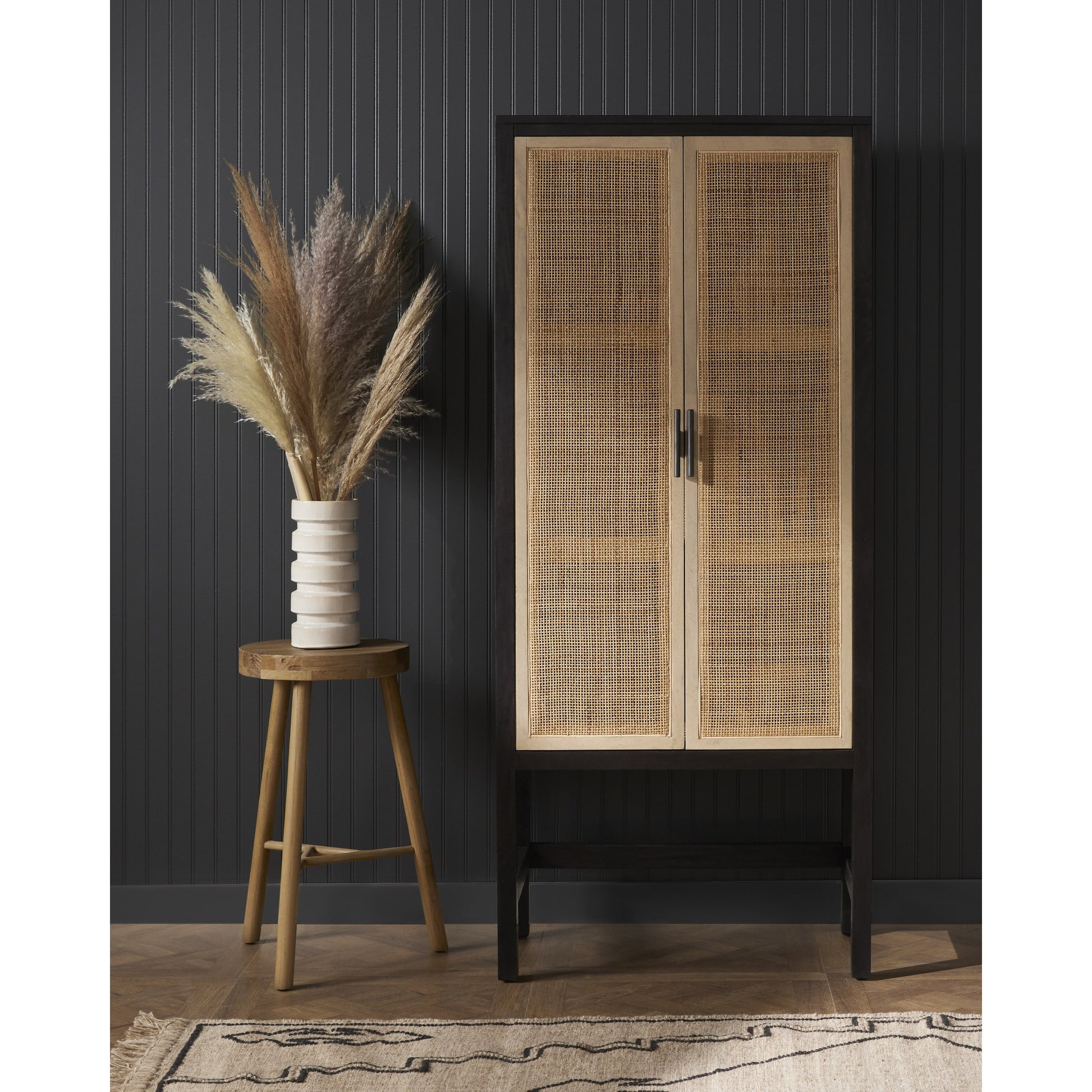 Caprice Narrow Cabinet by Four Hands. Made from cane, solid mango in a cottage & farmhouse style.
