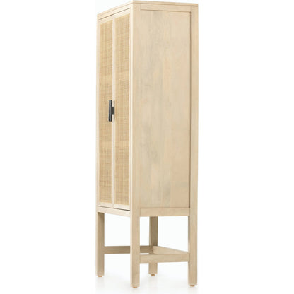 Caprice Narrow Cabinet by Four Hands. Made from cane, solid mango in a cottage & farmhouse style.