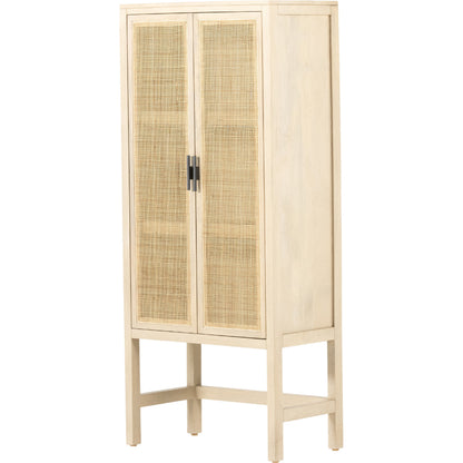 Caprice Narrow Cabinet by Four Hands. Made from cane, solid mango in a cottage & farmhouse style.