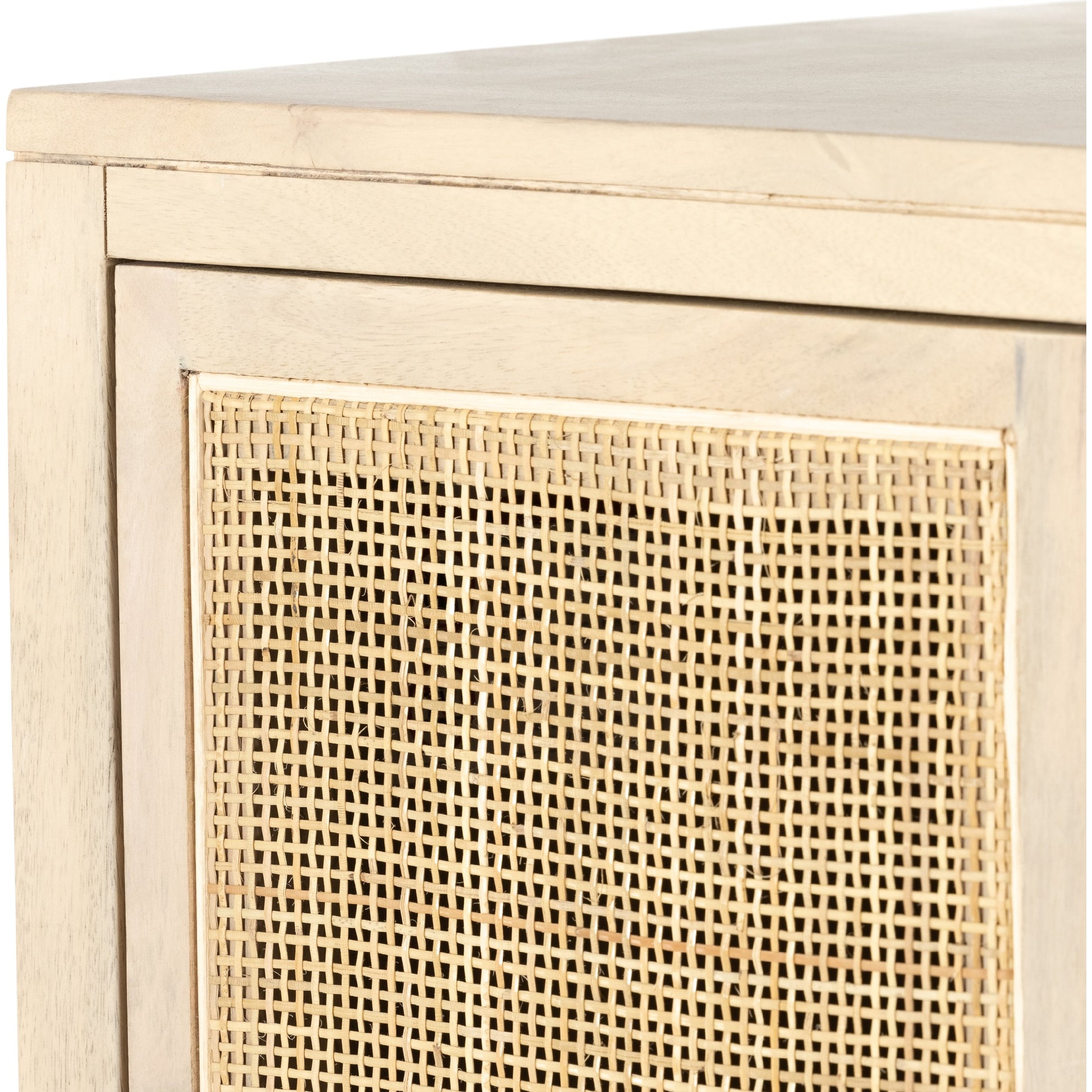 Caprice Narrow Cabinet by Four Hands. Made from cane, solid mango in a cottage & farmhouse style.