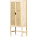 Caprice Narrow Cabinet by Four Hands. Made from cane, solid mango in a cottage & farmhouse style.