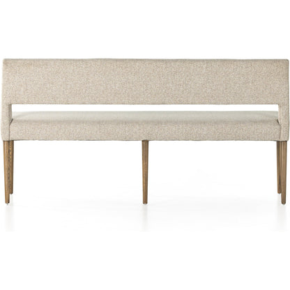 Joseph Dining Bench by Four Hands in light camel, toasted nettlewood. Made from 100% polyester, solid nettlewood in a coastal style.
