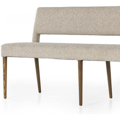 Joseph Dining Bench by Four Hands in light camel, toasted nettlewood. Made from 100% polyester, solid nettlewood in a coastal style.