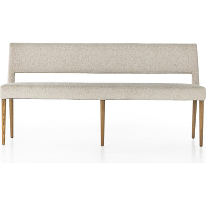 Joseph Dining Bench by Four Hands in light camel, toasted nettlewood. Made from 100% polyester, solid nettlewood in a coastal style.