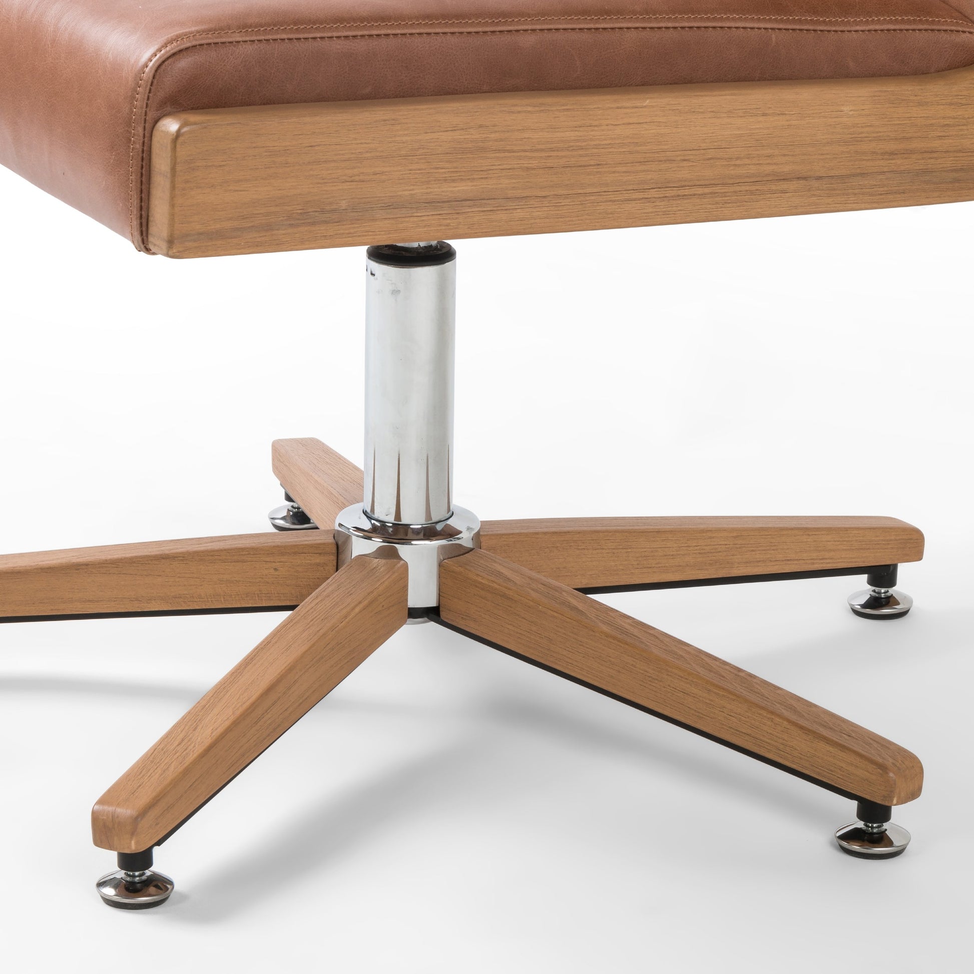 Carla Desk Chair by Four Hands. Made from 100% polyester, solid oak in a modern style.