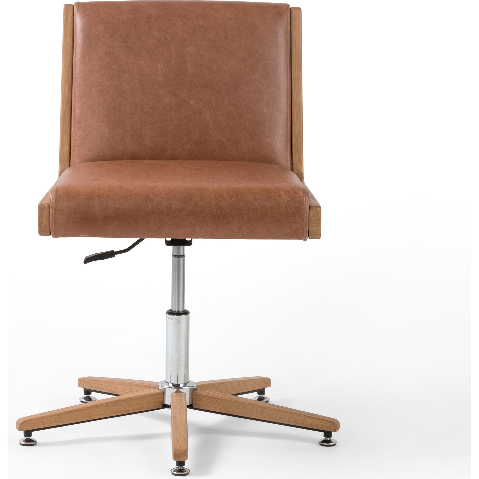 Carla Desk Chair by Four Hands. Made from 100% polyester, solid oak in a modern style.