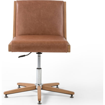 Carla Desk Chair by Four Hands. Made from 100% polyester, solid oak in a modern style.