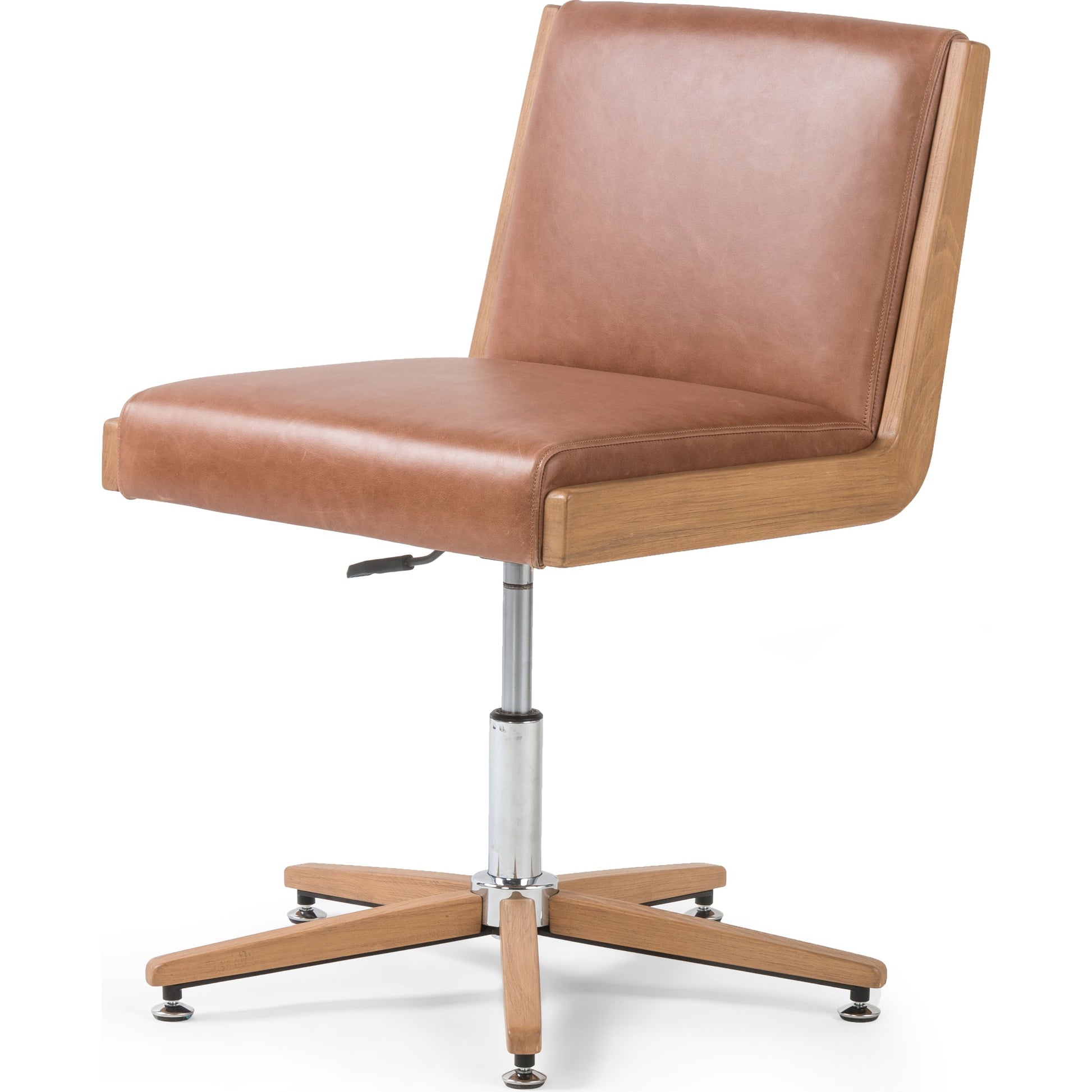 Carla Desk Chair by Four Hands. Made from 100% polyester, solid oak in a modern style.
