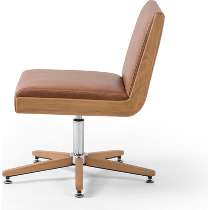 Carla Desk Chair by Four Hands. Made from 100% polyester, solid oak in a modern style.