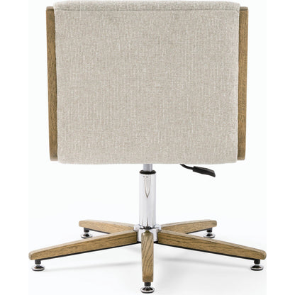 Carla Desk Chair by Four Hands. Made from 100% polyester, solid oak in a modern style.