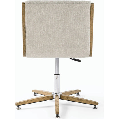 Carla Desk Chair by Four Hands. Made from 100% polyester, solid oak in a modern style.