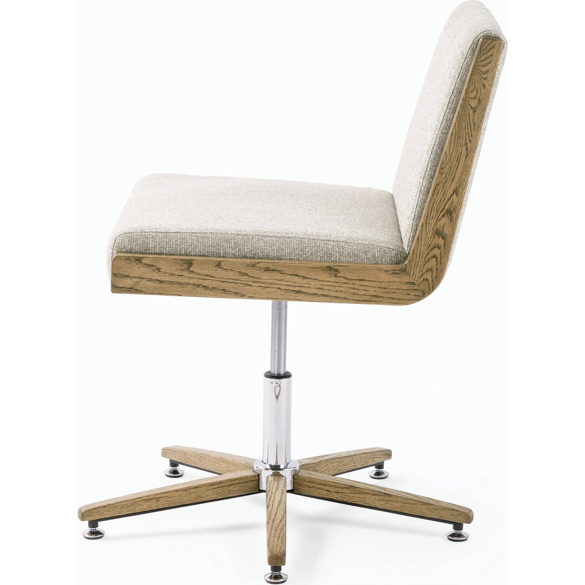 Carla Desk Chair by Four Hands. Made from 100% polyester, solid oak in a modern style.