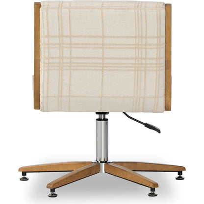 Carla Desk Chair by Four Hands. Made from 100% polyester, solid oak in a modern style.