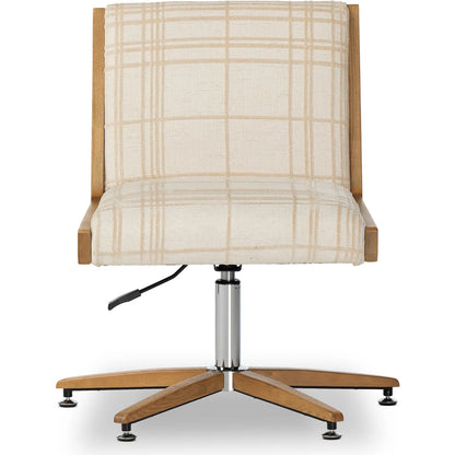 Carla Desk Chair by Four Hands. Made from 100% polyester, solid oak in a modern style.