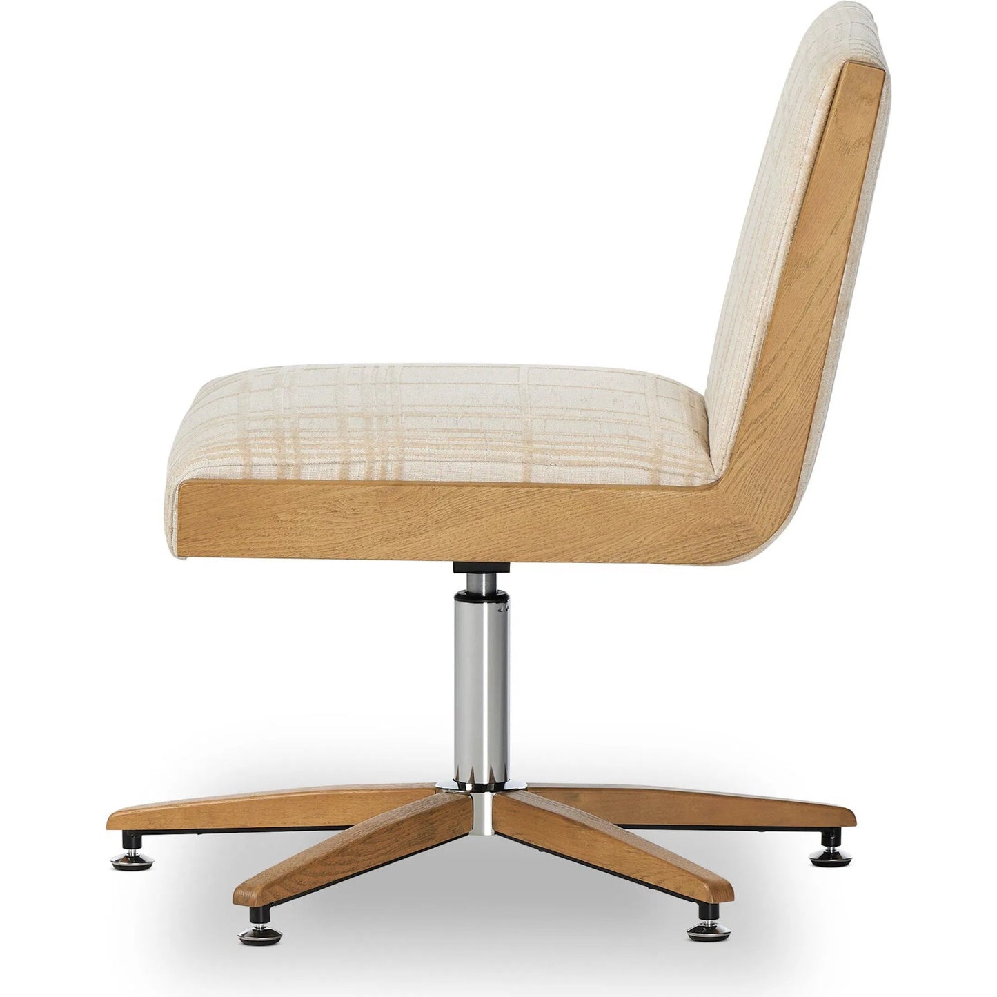 010 SI-2257038 | Additional Silo | Carla Desk Chair by Four Hands in sheffield ivory, smoked grey. Made from 100% polyester, solid oak in a modern style.