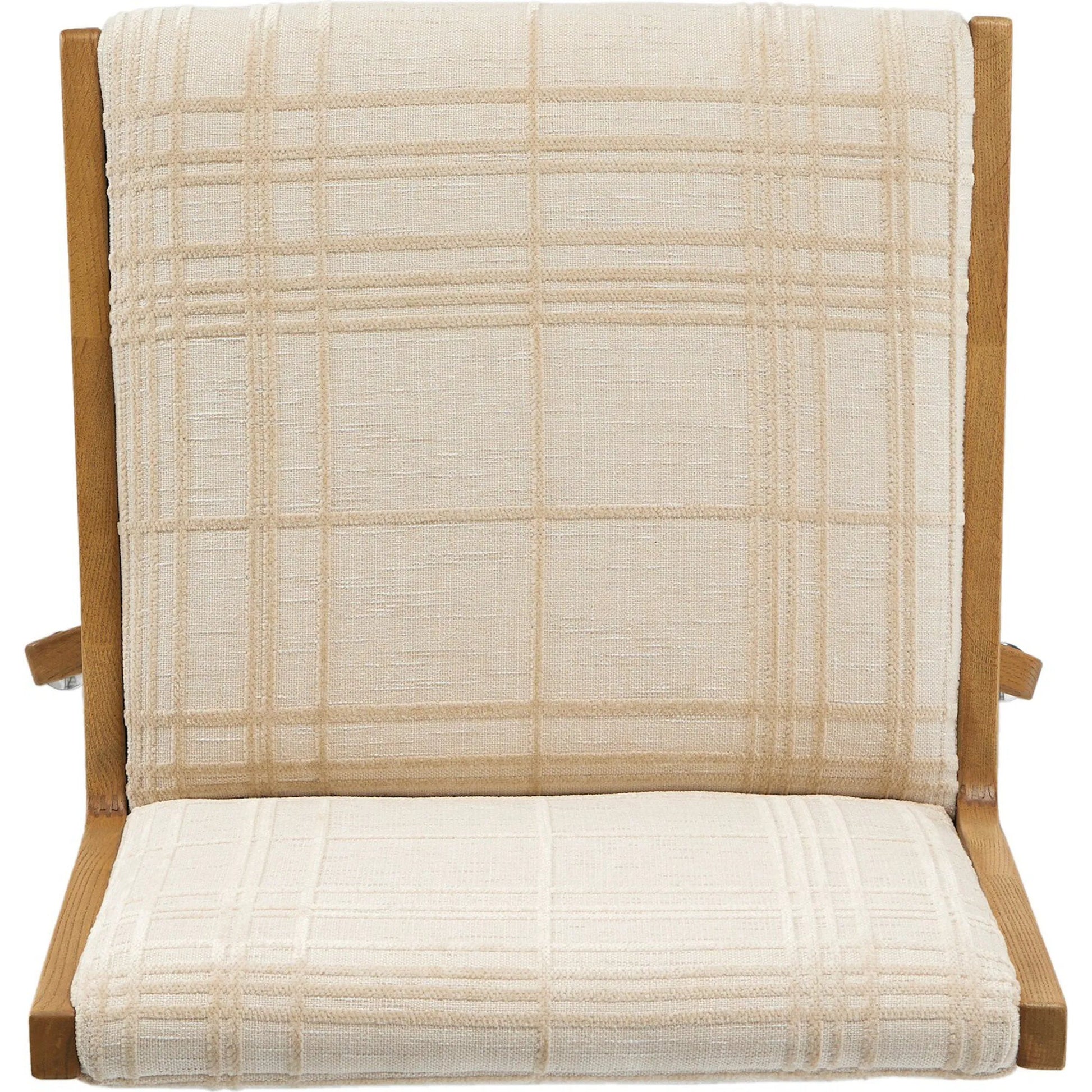 Carla Desk Chair by Four Hands in sheffield ivory, smoked grey. Made from 100% polyester, solid oak in a modern style.