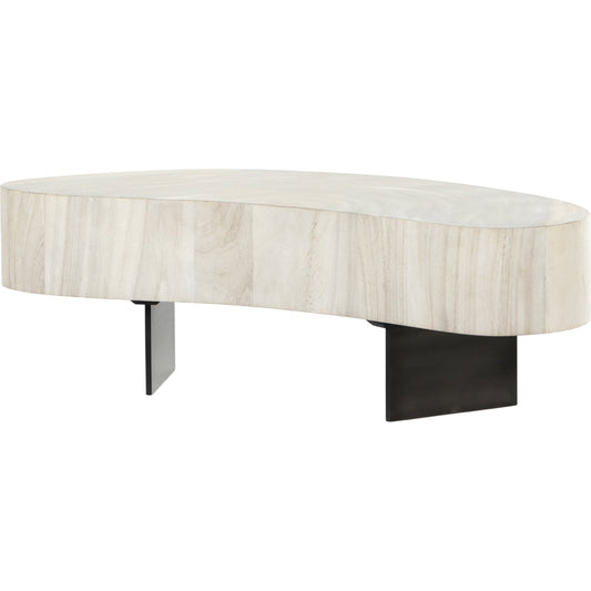 Avett Coffee Table by Four Hands. Made from guanacaste veneer, iron, thick guanacaste veneer in a eclectic & global style.