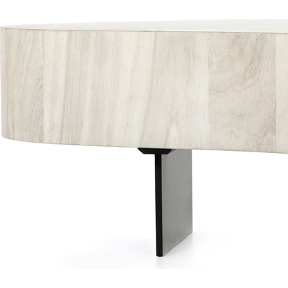 Avett Coffee Table by Four Hands. Made from guanacaste veneer, iron, thick guanacaste veneer in a eclectic & global style.