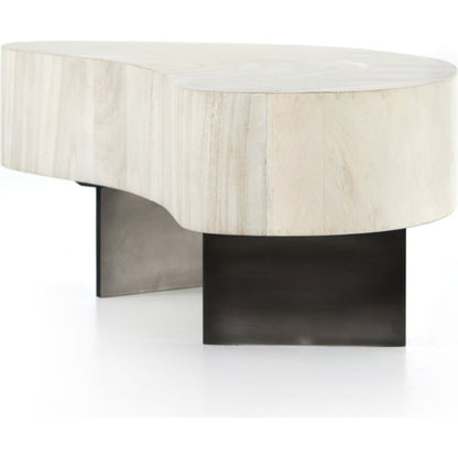 Avett Coffee Table by Four Hands. Made from guanacaste veneer, iron, thick guanacaste veneer in a eclectic & global style.