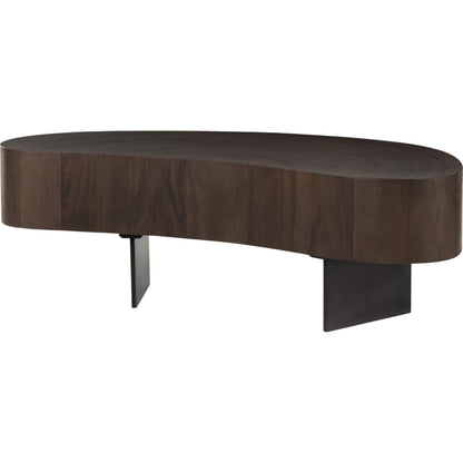 Avett Coffee Table by Four Hands. Made from guanacaste veneer, iron, thick guanacaste veneer in a eclectic & global style.