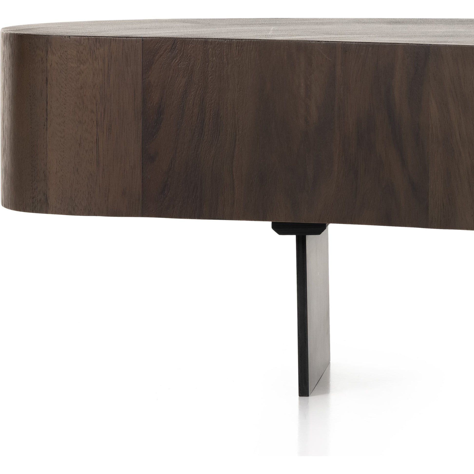 Avett Coffee Table by Four Hands. Made from guanacaste veneer, iron, thick guanacaste veneer in a eclectic & global style.