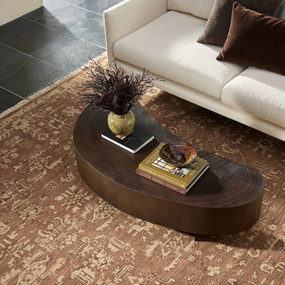 Avett Coffee Table by Four Hands. Made from guanacaste veneer, iron, thick guanacaste veneer in a eclectic & global style.