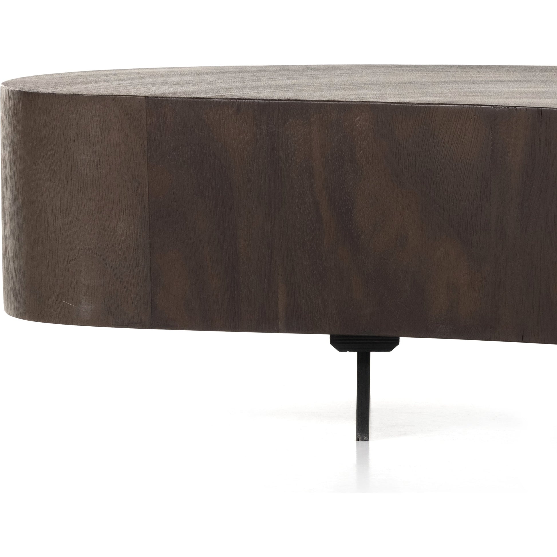 Avett Coffee Table by Four Hands. Made from guanacaste veneer, iron, thick guanacaste veneer in a eclectic & global style.