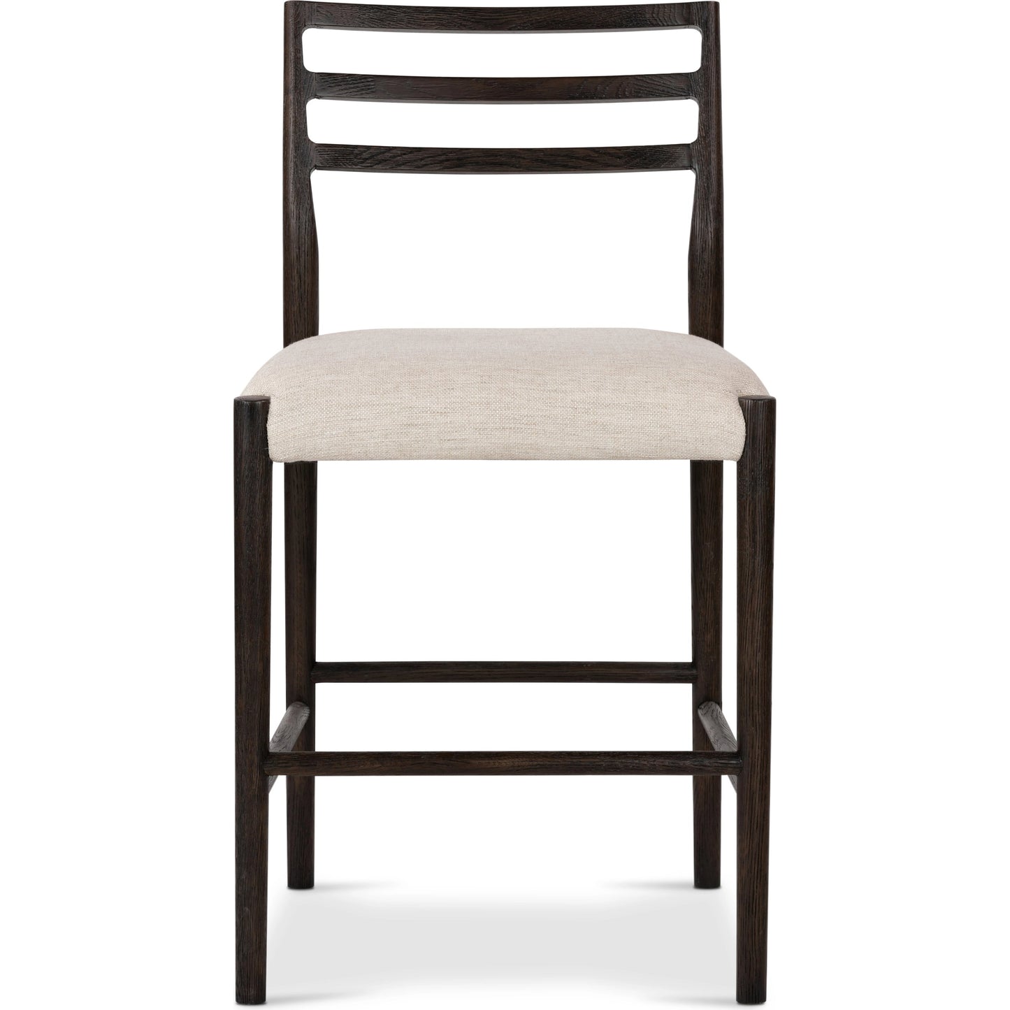 014 SI-2001364 | Additional Silo | Glenmore Counter Stool by Four Hands in essence natural. Made from 49% viscose (rayon), 22% flax, linen, 18% polyester, 11% cotton, solid oak, 100% polyurethane foam pad in a modern style.