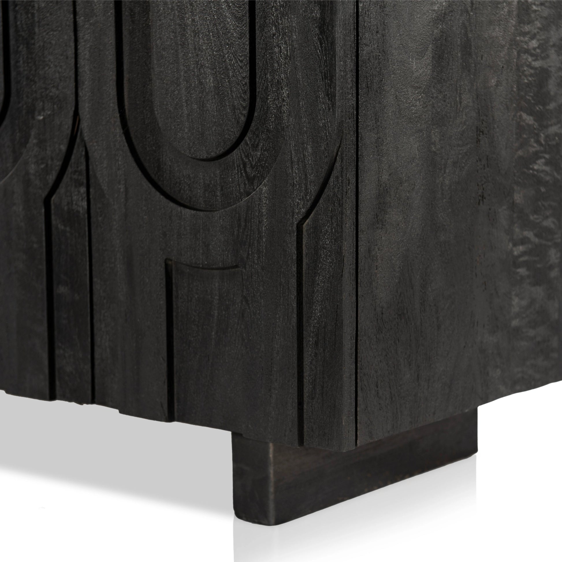 Rivka Media Console by Four Hands. Made from solid mixed reclaimed wood in a modern style.