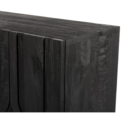 Rivka Media Console by Four Hands. Made from solid mixed reclaimed wood in a modern style.