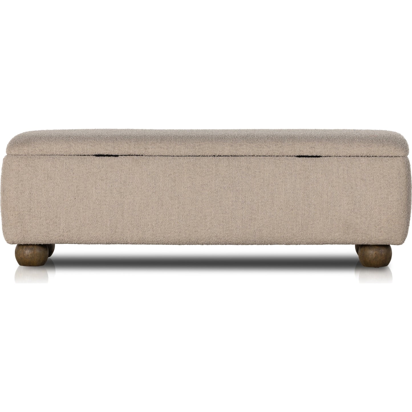010 SI-1977708 | Additional Silo | Ramsey Trunk by Four Hands in knoll sand, dark hazel. Made from 95% polyester, 5% acrylic, solid parawood, 90% polyurethane foam, 10% fiber in a modern style.